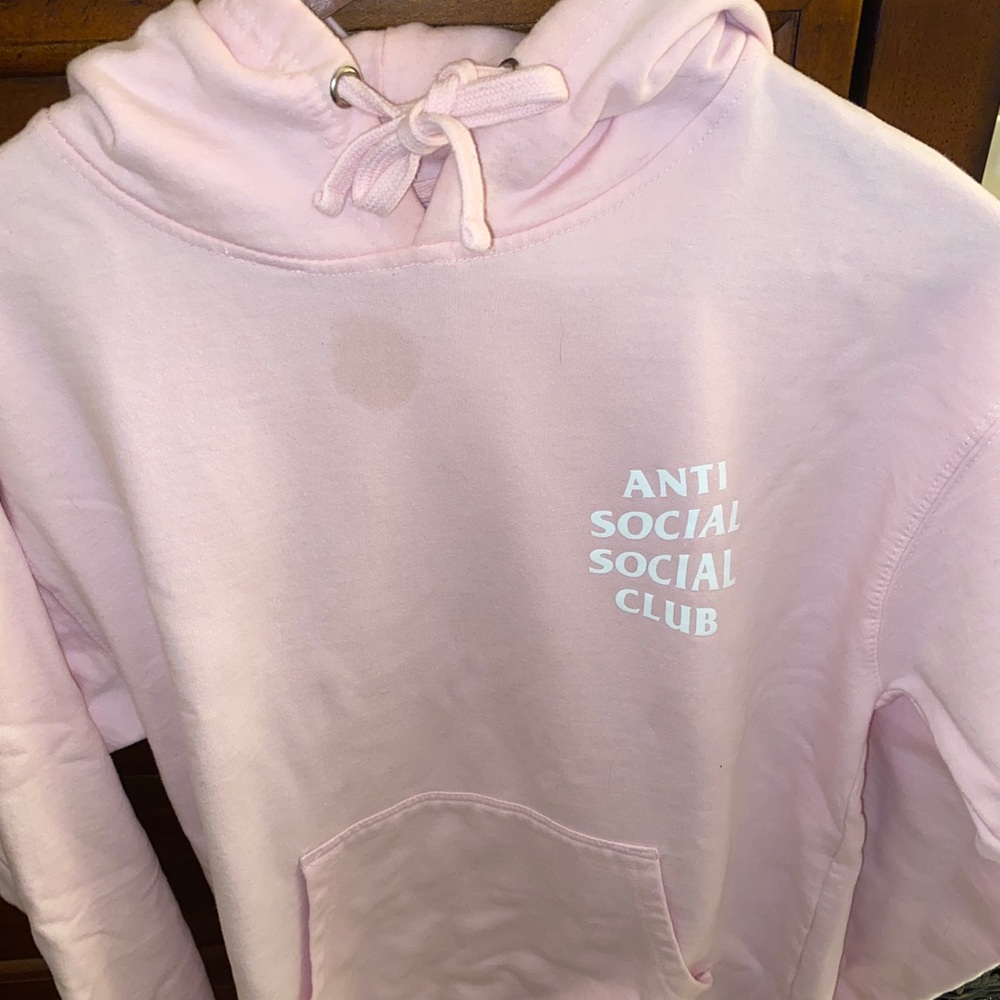 Anti Social Social Club pink hoodie (M)
